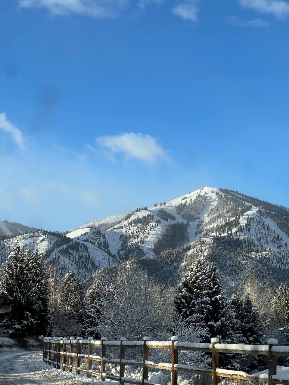 Mountain peaks at sunrise