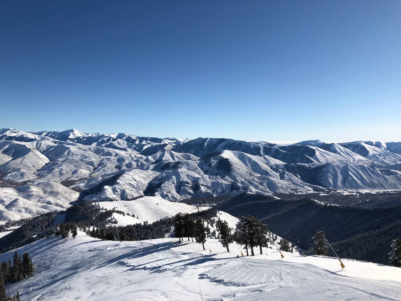 Mountain ridge in winter